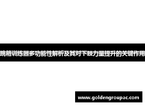 跳箱训练器多功能性解析及其对下肢力量提升的关键作用
